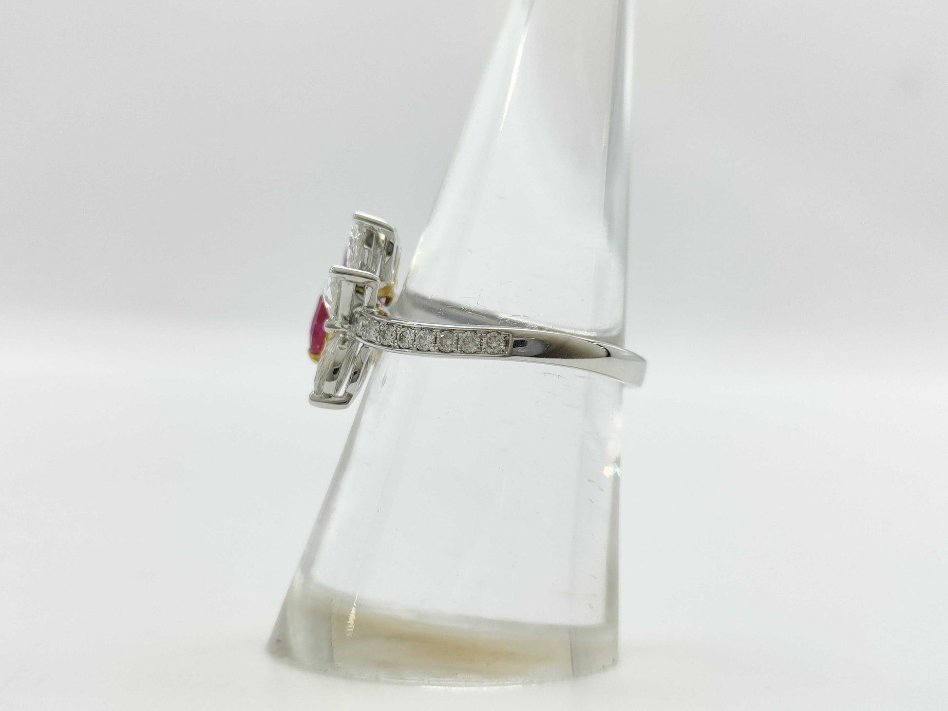 R0.94ct D0.63ct K18 4.0g Ring 