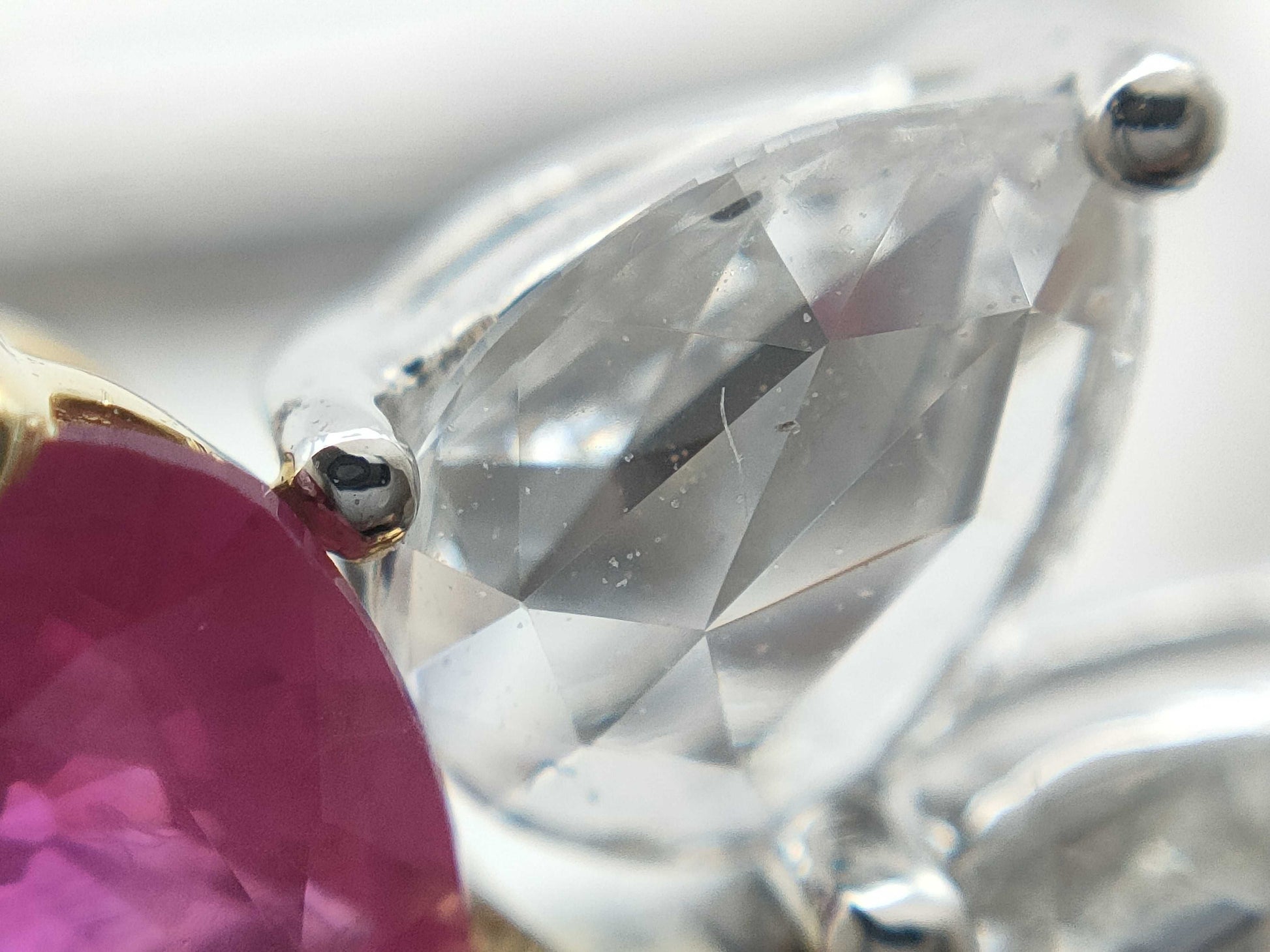 R0.94ct D0.63ct K18 4.0g Ring 