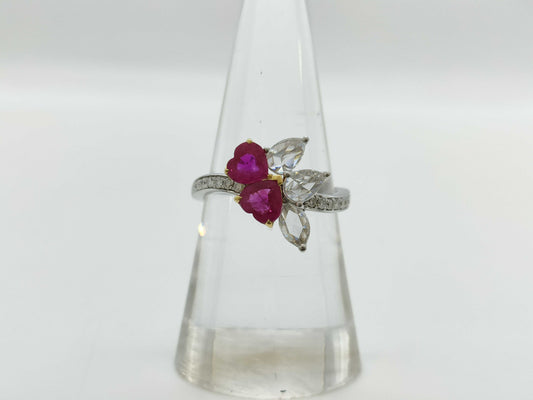 R0.94ct D0.63ct K18 4.0g Ring 