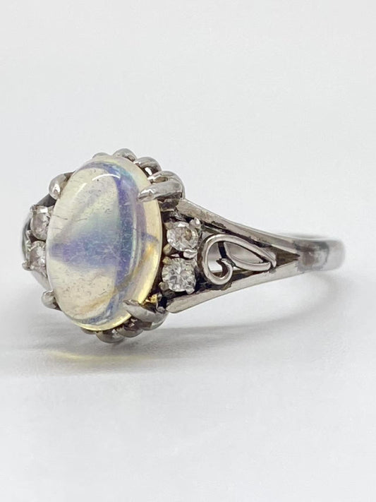 OP1.37ct D0.1ct Pt900 4.3g Ring 