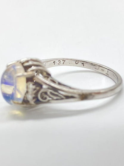 OP1.37ct D0.1ct Pt900 4.3g Ring 
