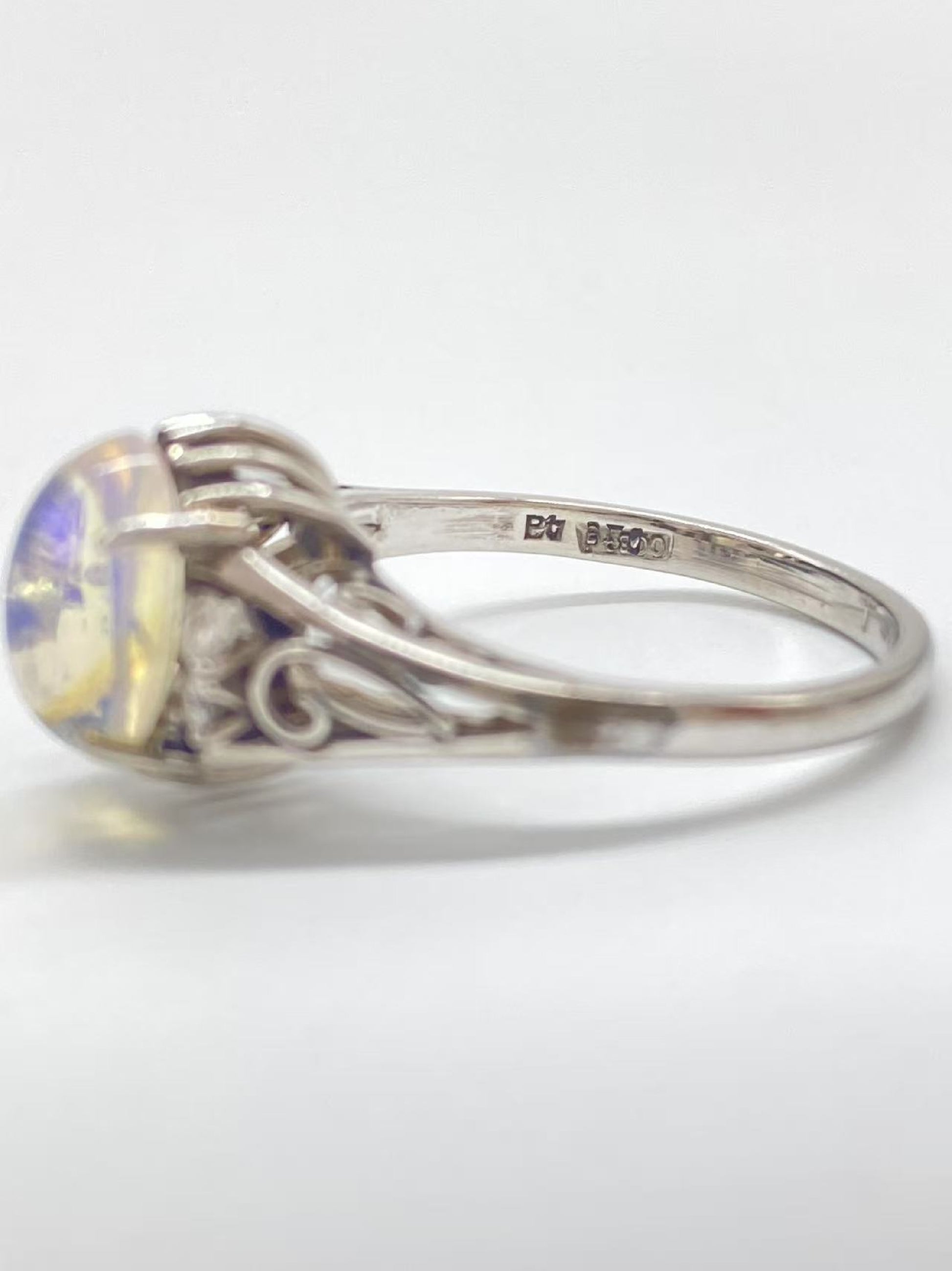 OP1.37ct D0.1ct Pt900 4.3g Ring 
