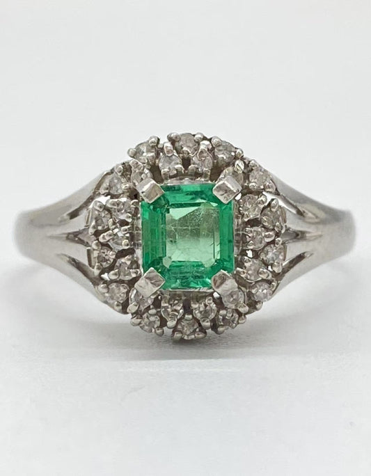 E0.51ct D0.2ct Pt900 4.6g Ring 