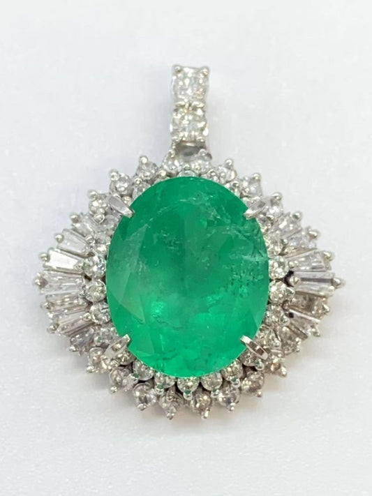 E6.11ct D1.26ct Pt900 11.0g Pendant Top 