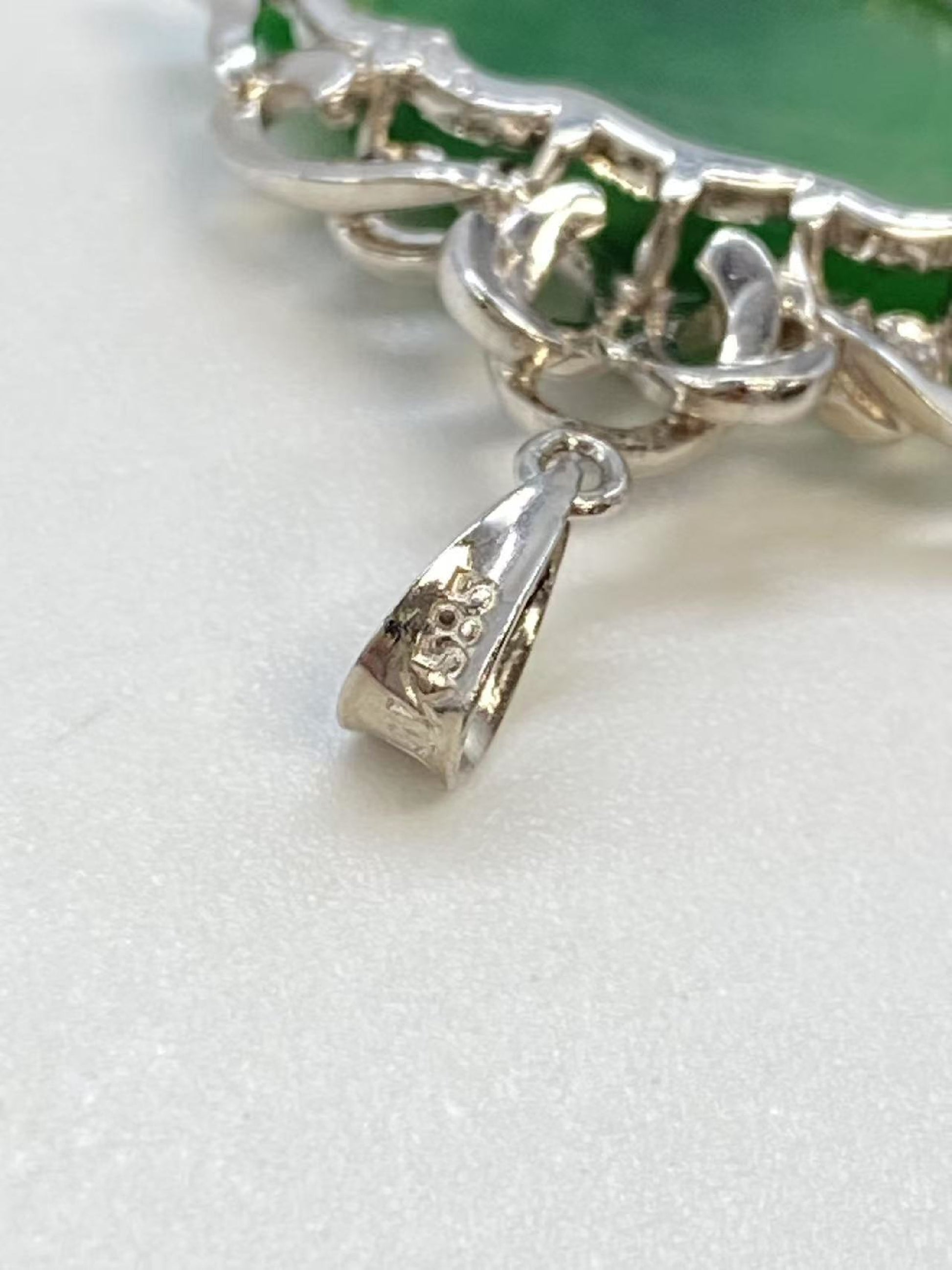Jadeite D0.07ct 14K/585 4.2g Pendant Top 