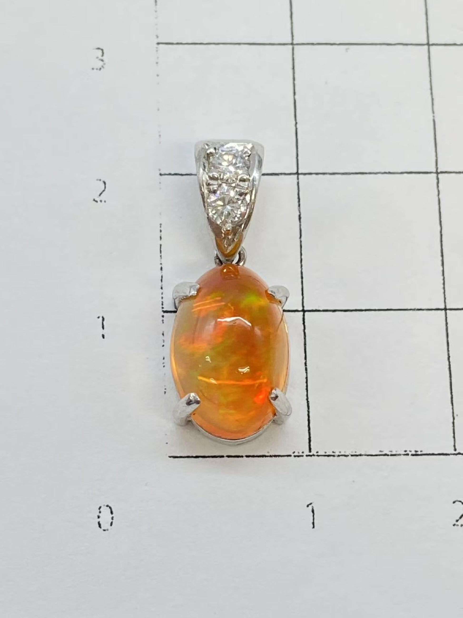 OP 2.81ct D 0.15ct Pt900 3.3g Pendant Top 