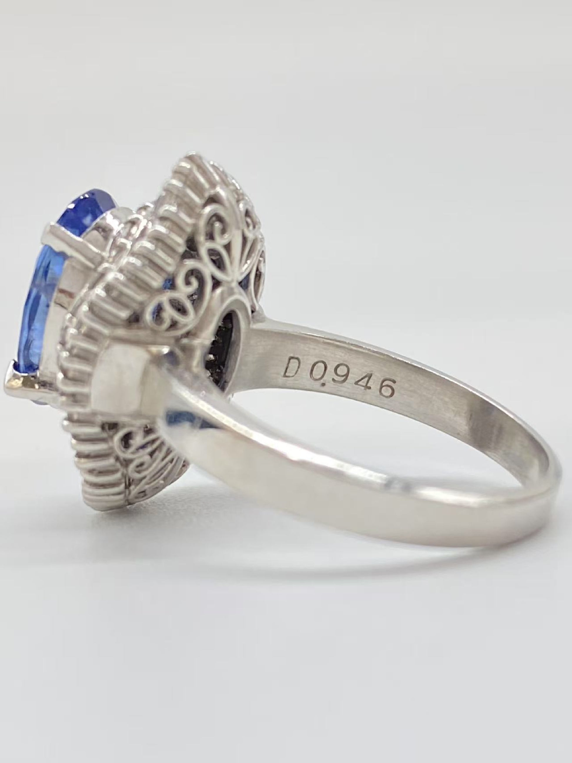 S4.13ct D0.946ct Pt900 10.7g Ring 