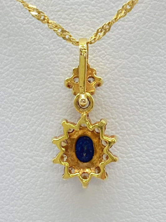 Sapphire and Diamond 585 2.5g Necklace 