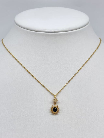 Sapphire and Diamond 585 2.5g Necklace 