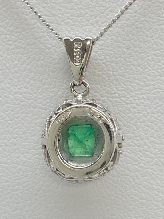 E0.5ct D0.2ct Pt850/Pt900 4.2g Necklace 