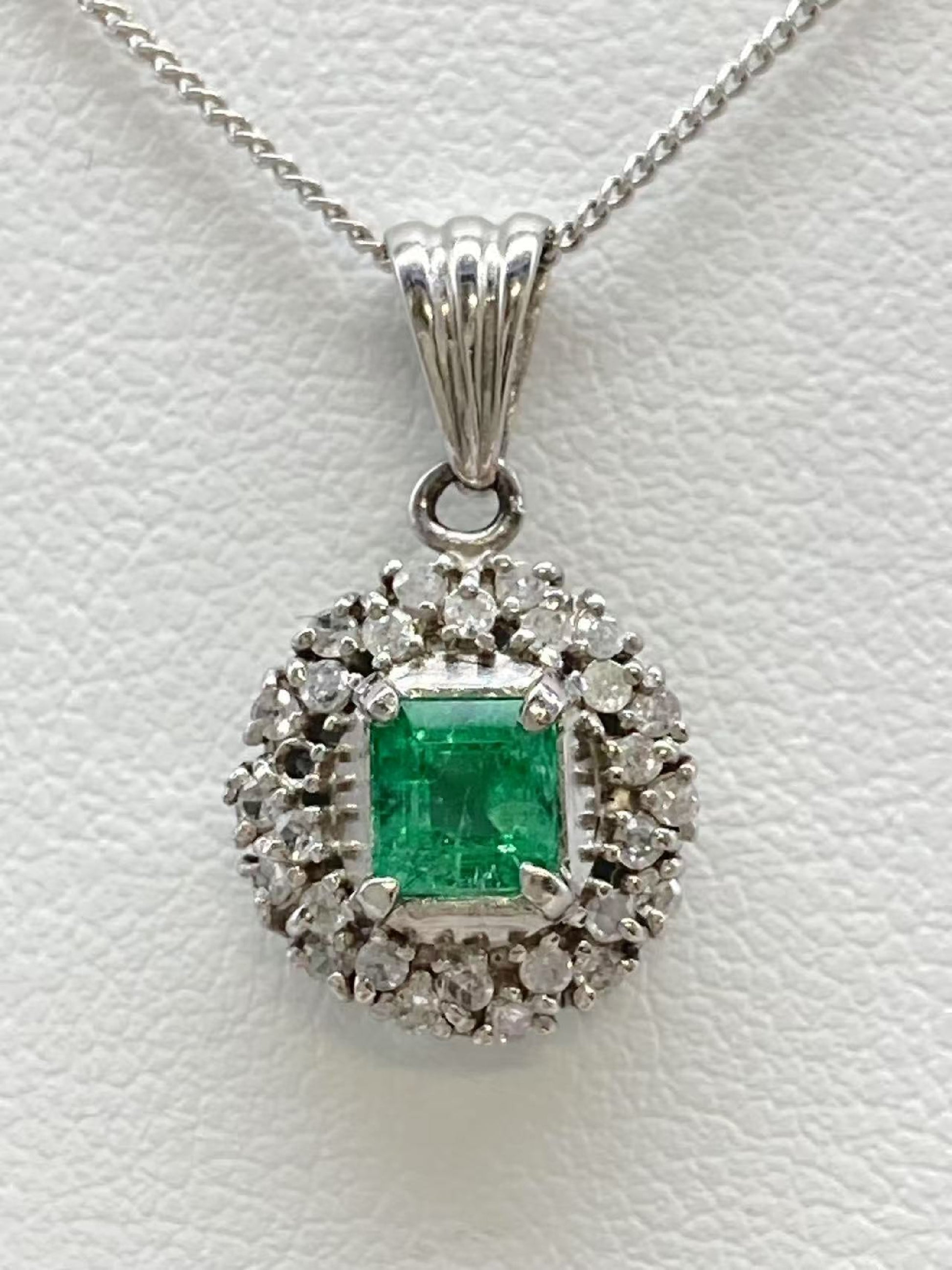 E0.5ct D0.2ct Pt850/Pt900 4.2g Necklace 