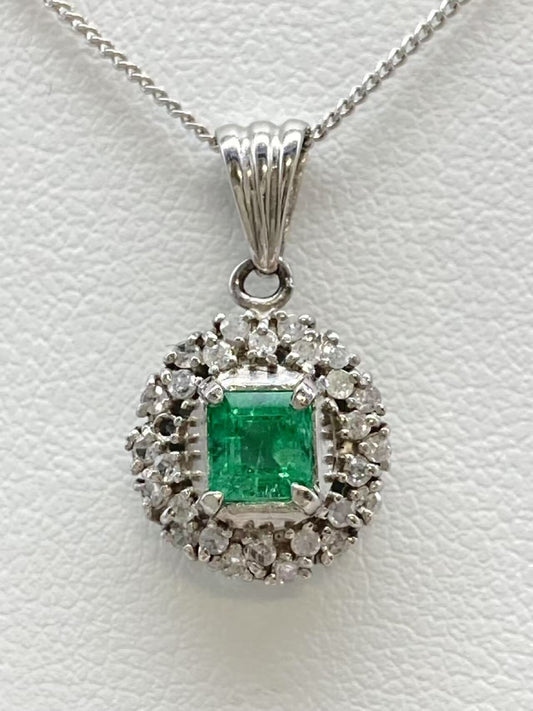 E0.5ct D0.2ct Pt850/Pt900 4.2g Necklace 