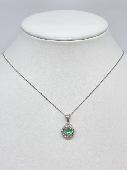 E0.5ct D0.2ct Pt850/Pt900 4.2g Necklace 
