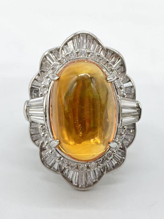 OP6.116ct D1.32ct Pt900 12.2g Ring 
