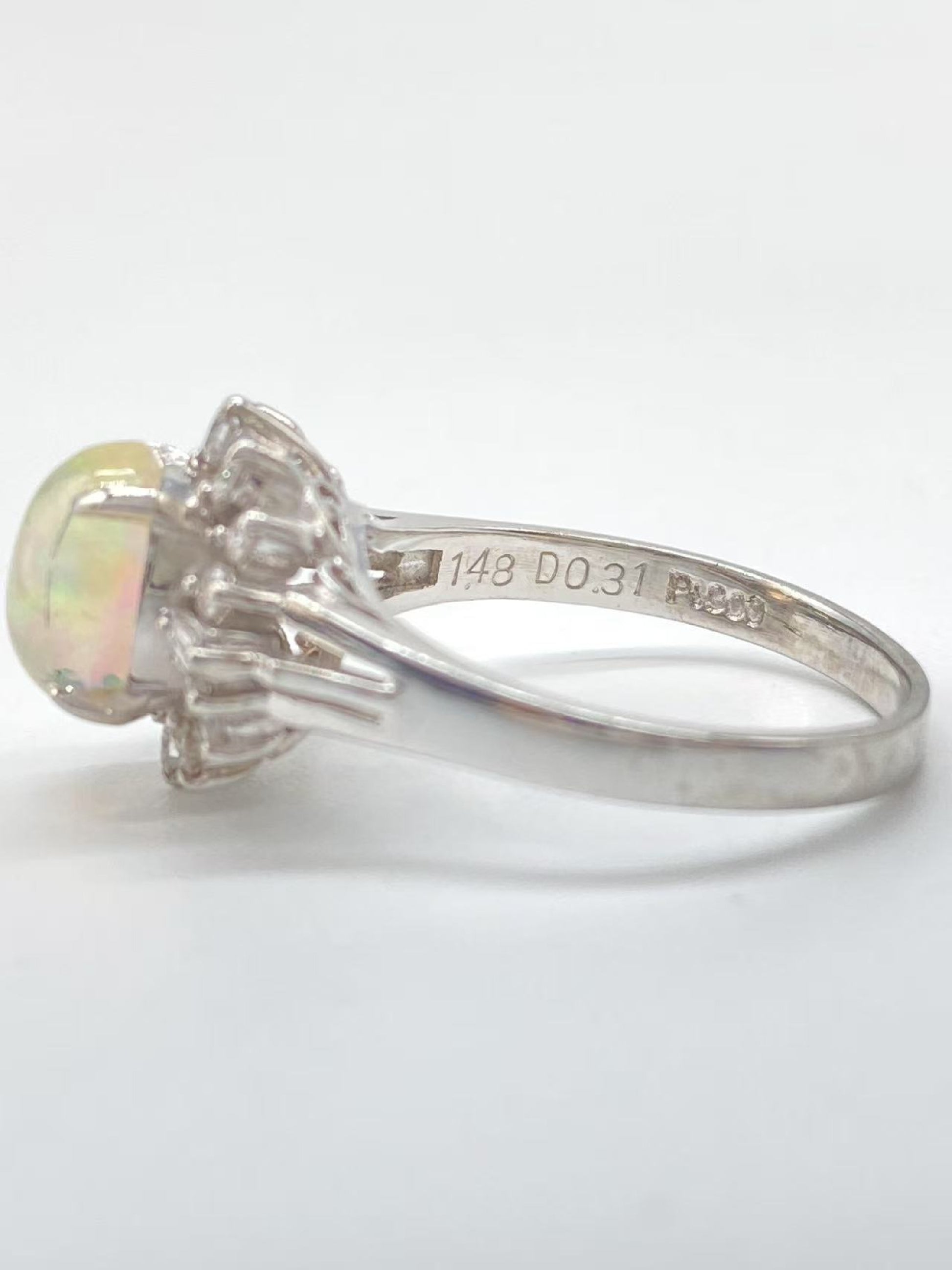 OP1.48ct D0.31ct Pt900 5.3g Ring 