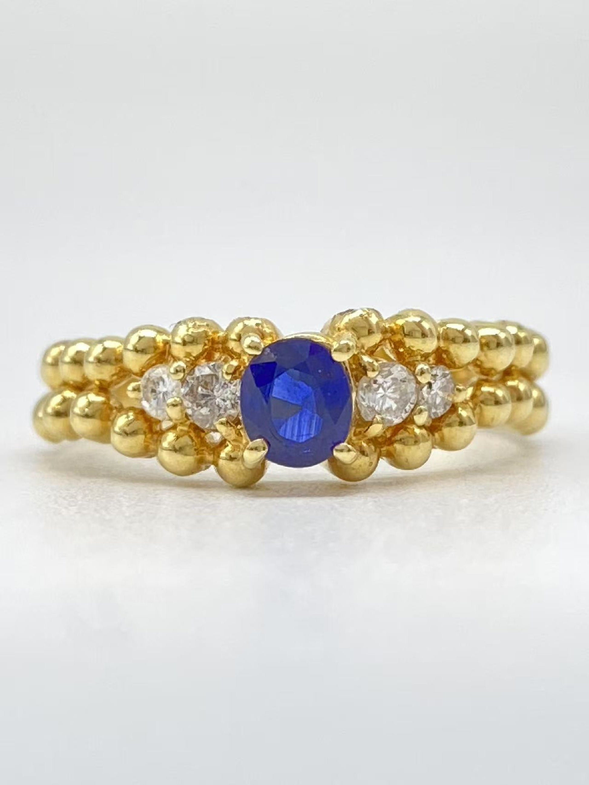 S 0.29ct D 0.14ct K18 2.6g Ring 