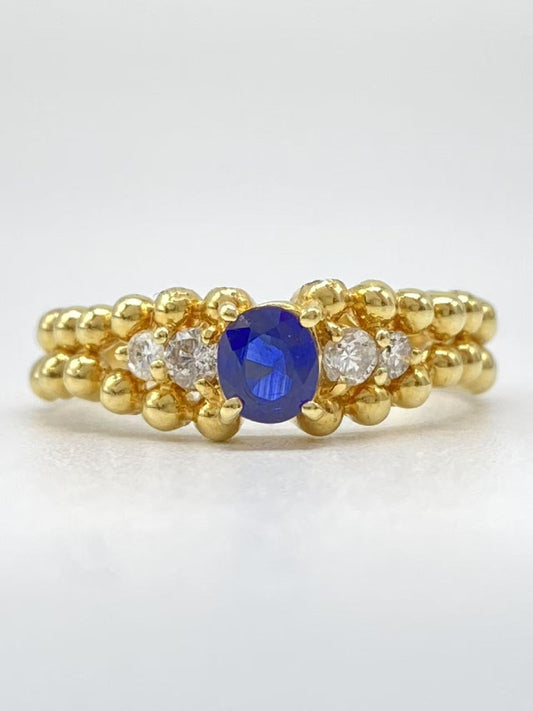 S 0.29ct D 0.14ct K18 2.6g Ring 