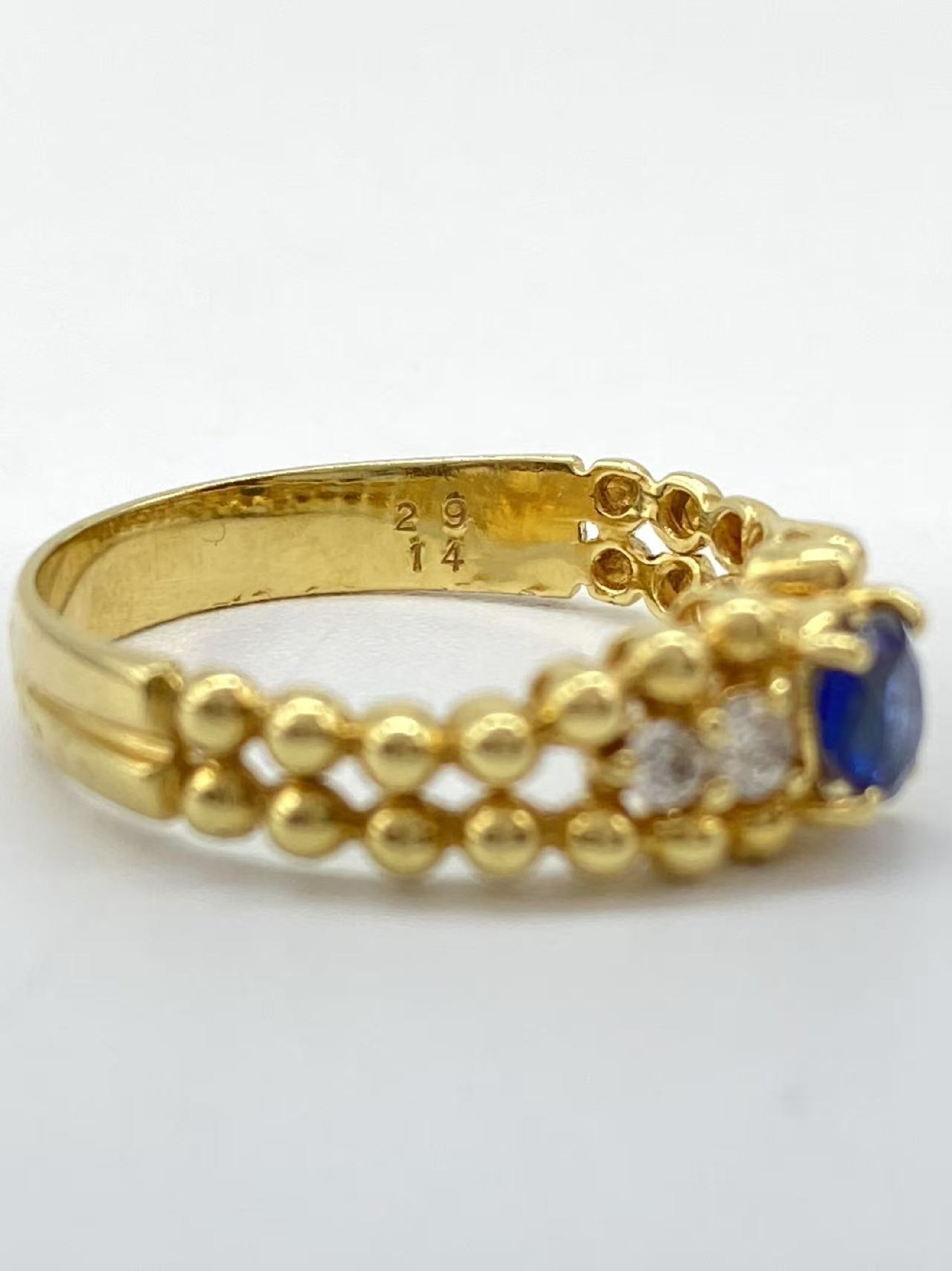 S 0.29ct D 0.14ct K18 2.6g Ring 