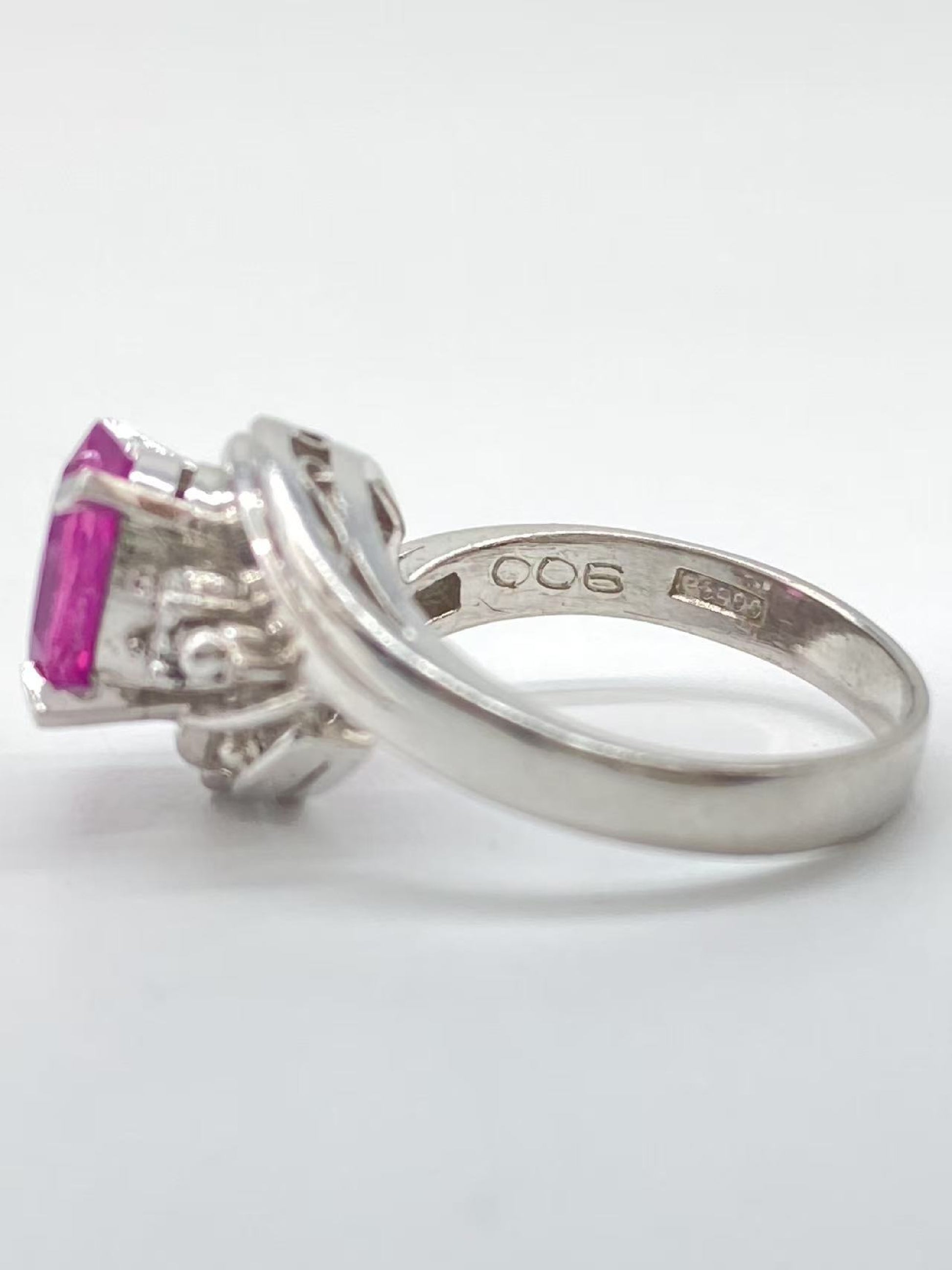 PS1.65ct D0.06ct Pt900 5.4g Ring 