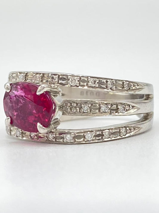 TL1.73ct D0.18ct Pt900 8.8g Ring 
