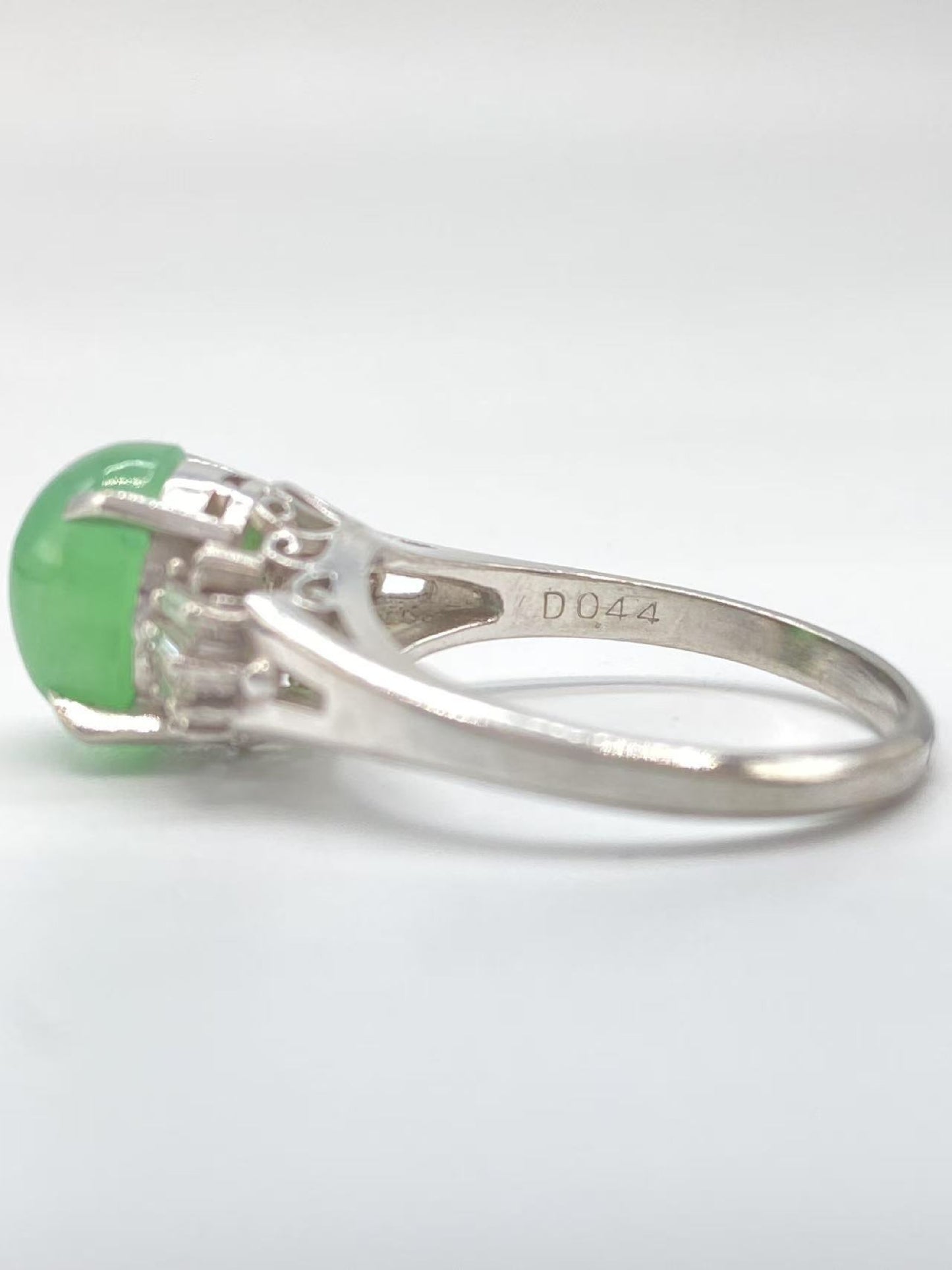 Jade 5.01ct D0.44ct PT900 7.9g Ring 