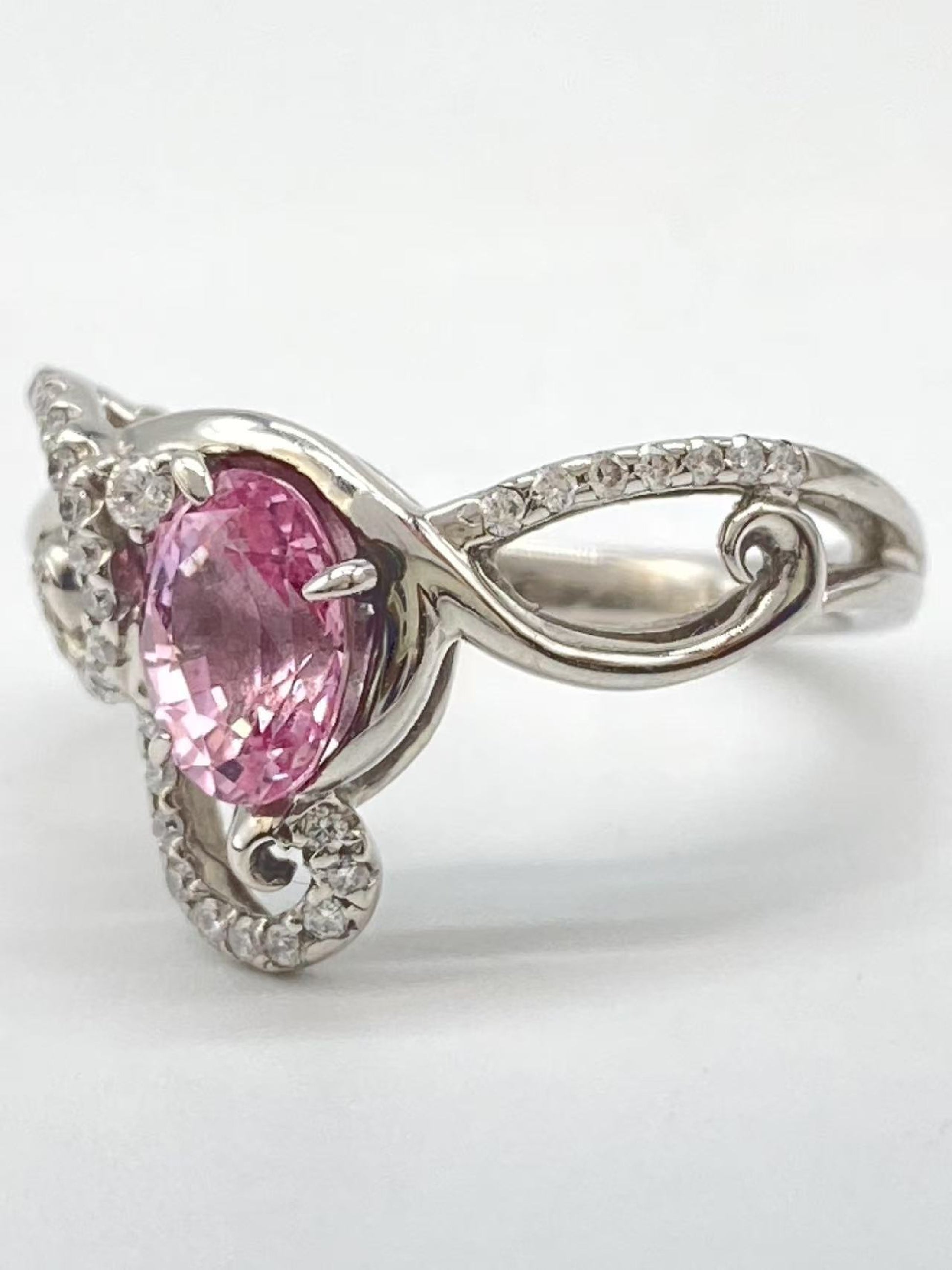S1.439ct D0.19ct Pt900 6.0g Ring 