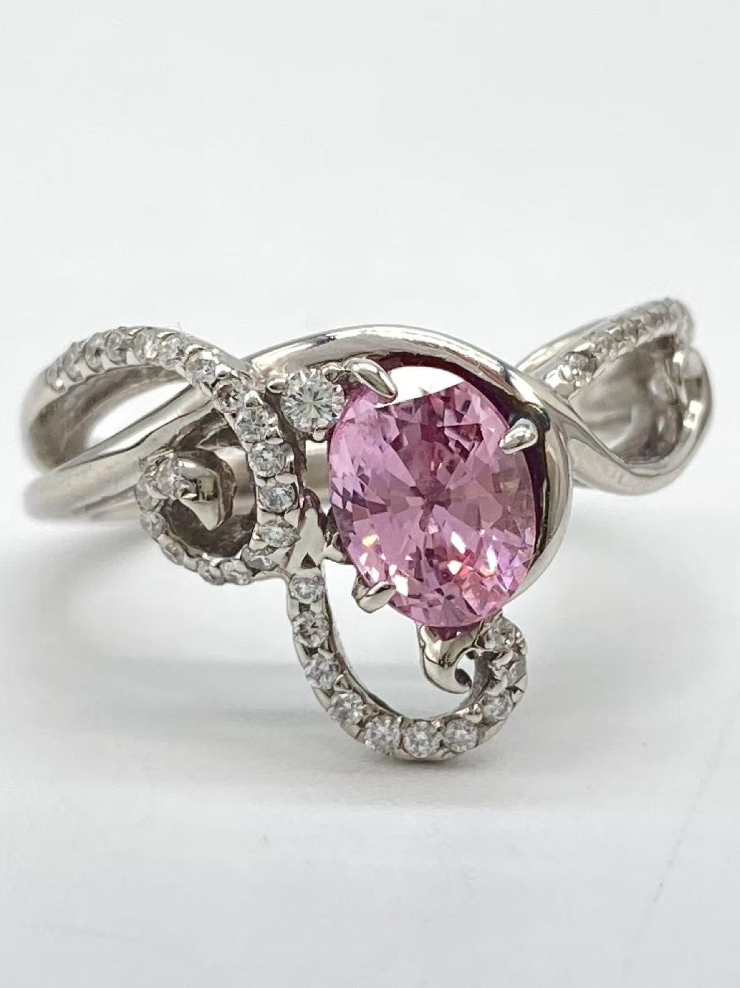 S1.439ct D0.19ct Pt900 6.0g Ring 