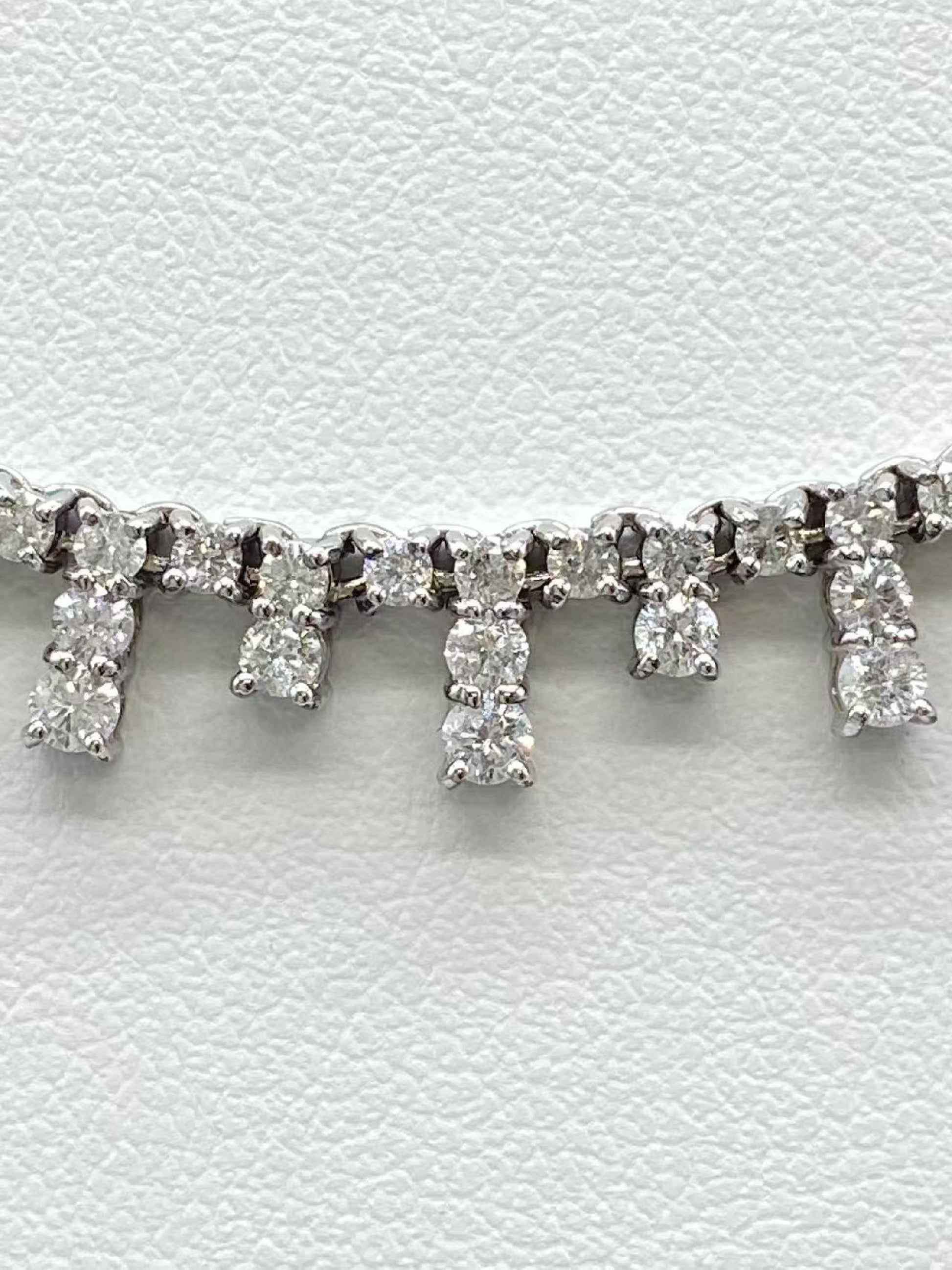 D4.0ct K18WG 16.7g Necklace 