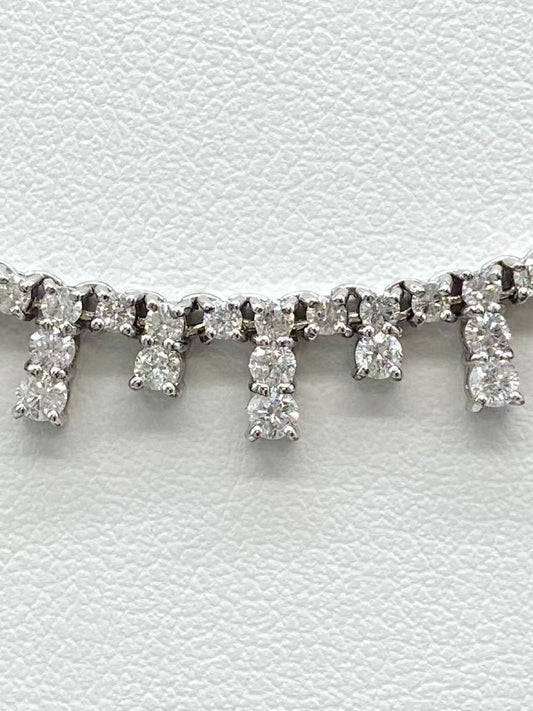 D4.0ct K18WG 16.7g Necklace 