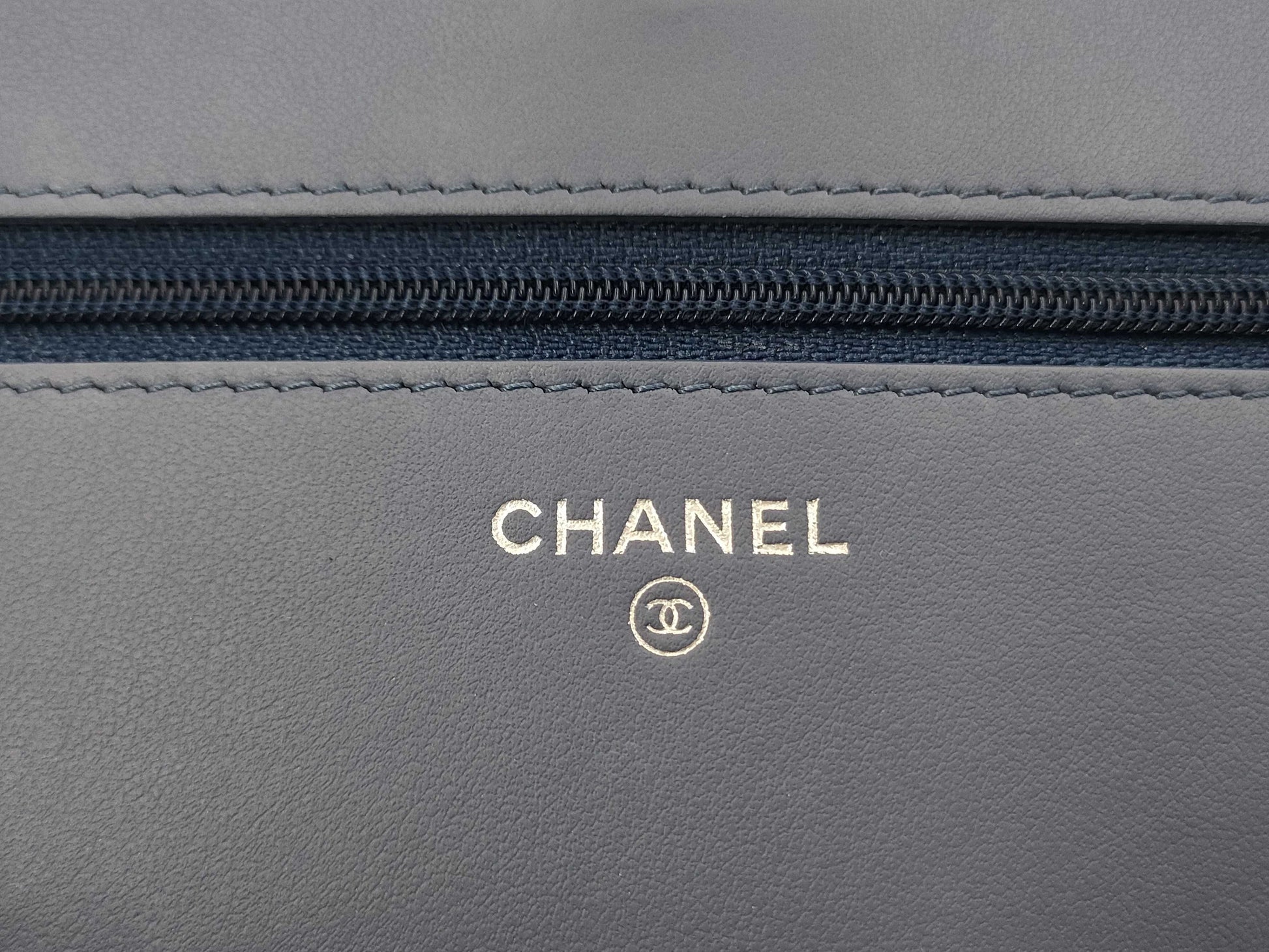 CHANEL CHANEL Matelasse Camellia Denim Chain Shoulder Wallet Bag