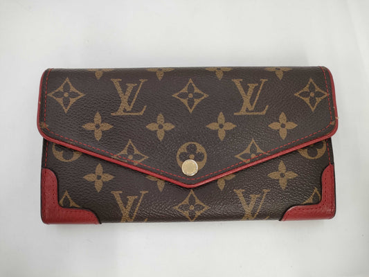 LOUIS VUITTON Monogram Portefeuille Sarah Retiro M61184 Long Wallet