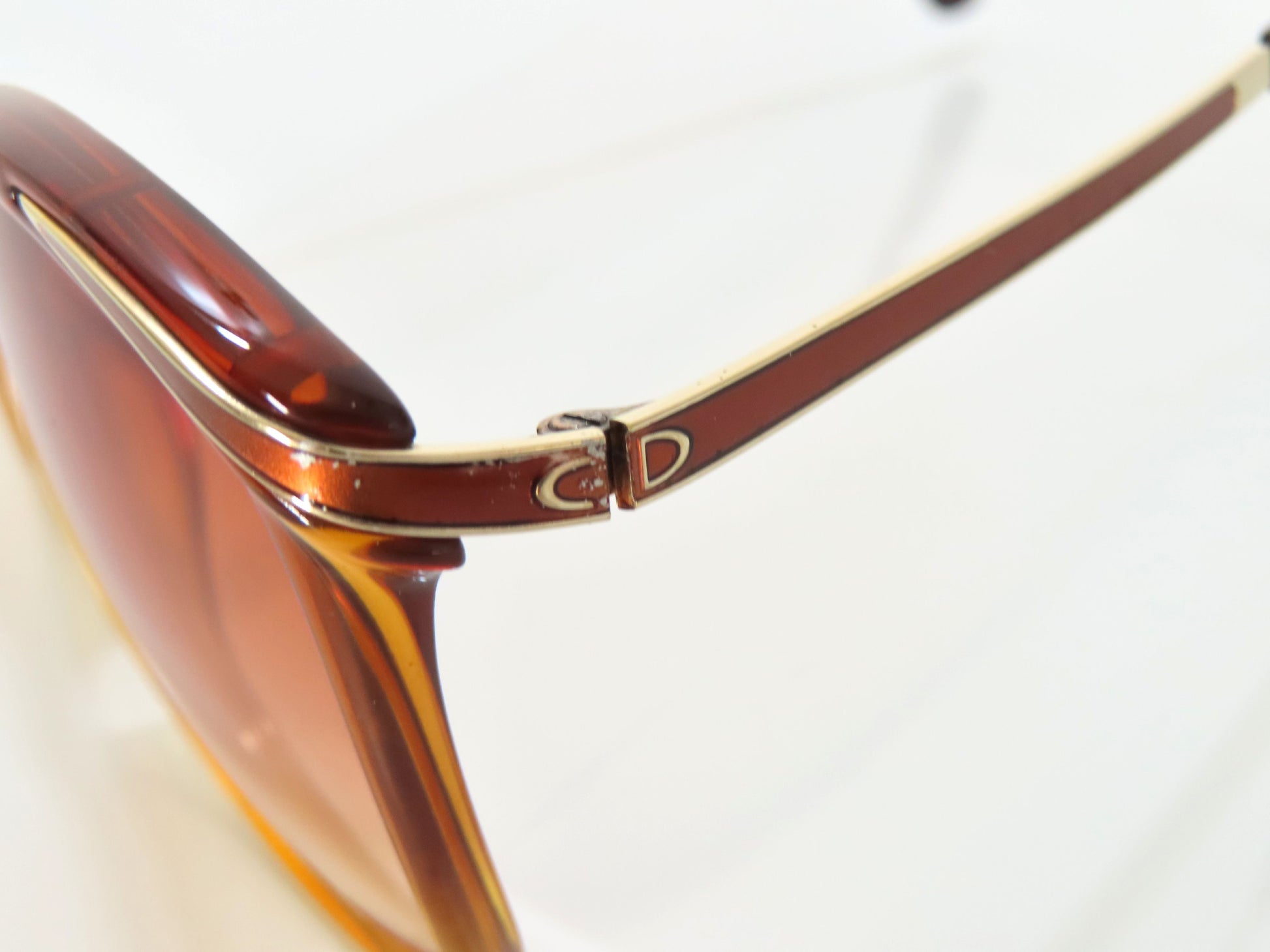  Christian Dior Christian Dior Plastic x GP Sunglasses 2187A Gold x Brown Sunglasses