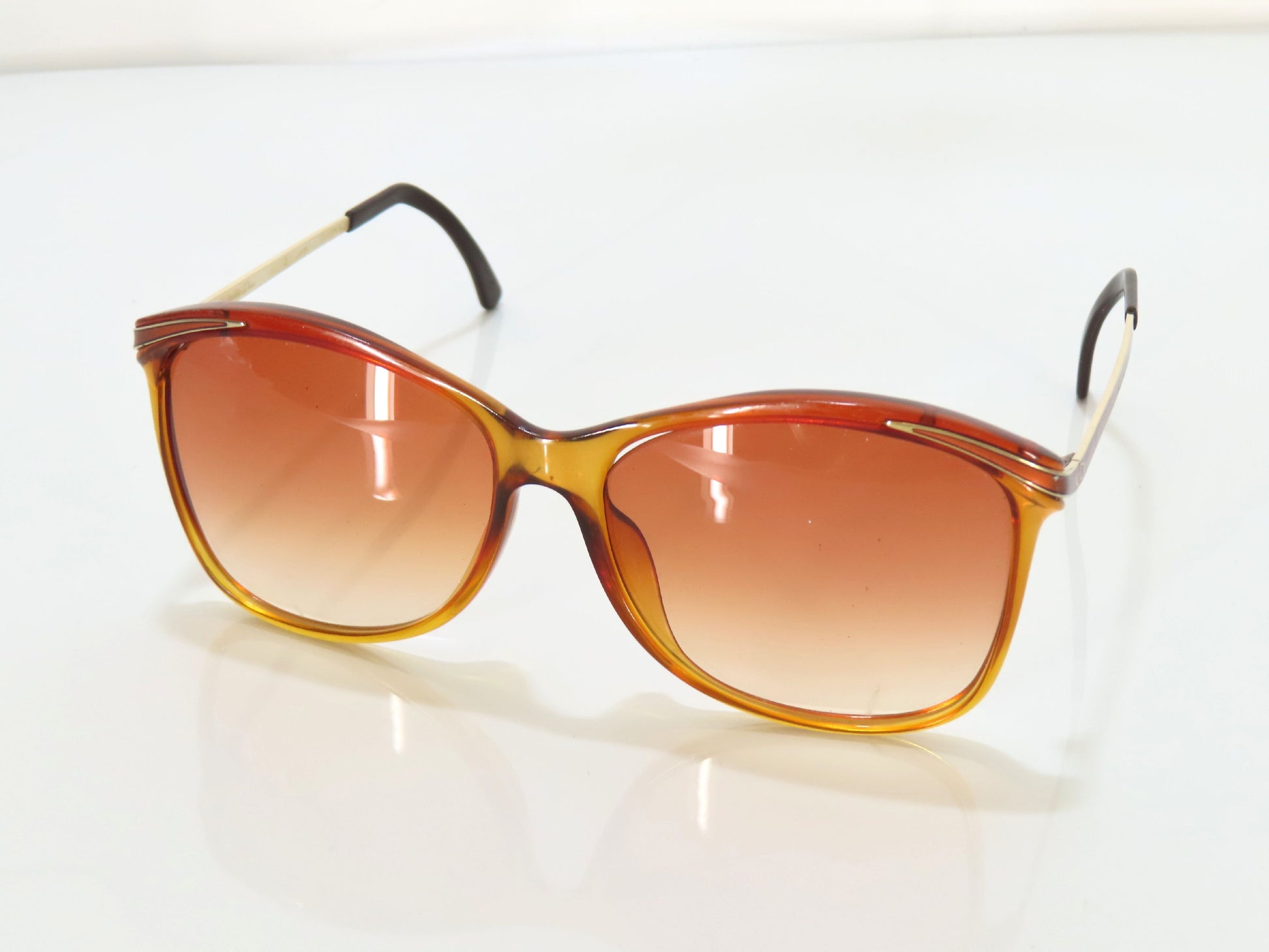  Christian Dior Christian Dior Plastic x GP Sunglasses 2187A Gold x Brown Sunglasses