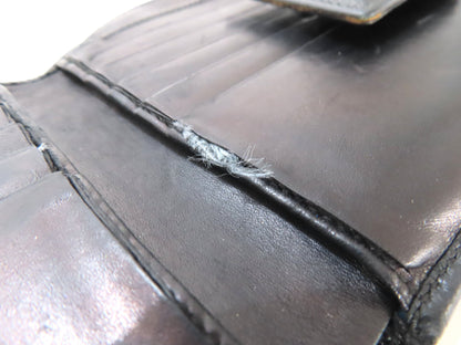 BVLGARI Bulgari Leather Bifold Wallet Black