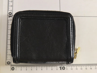 Tory Burch Logo Leather Tri-fold Wallet Black