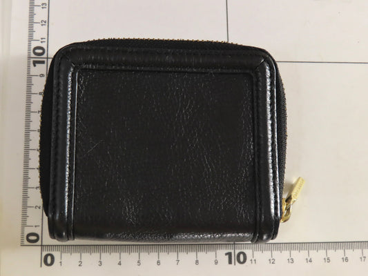 Tory Burch Logo Leather Tri-fold Wallet Black