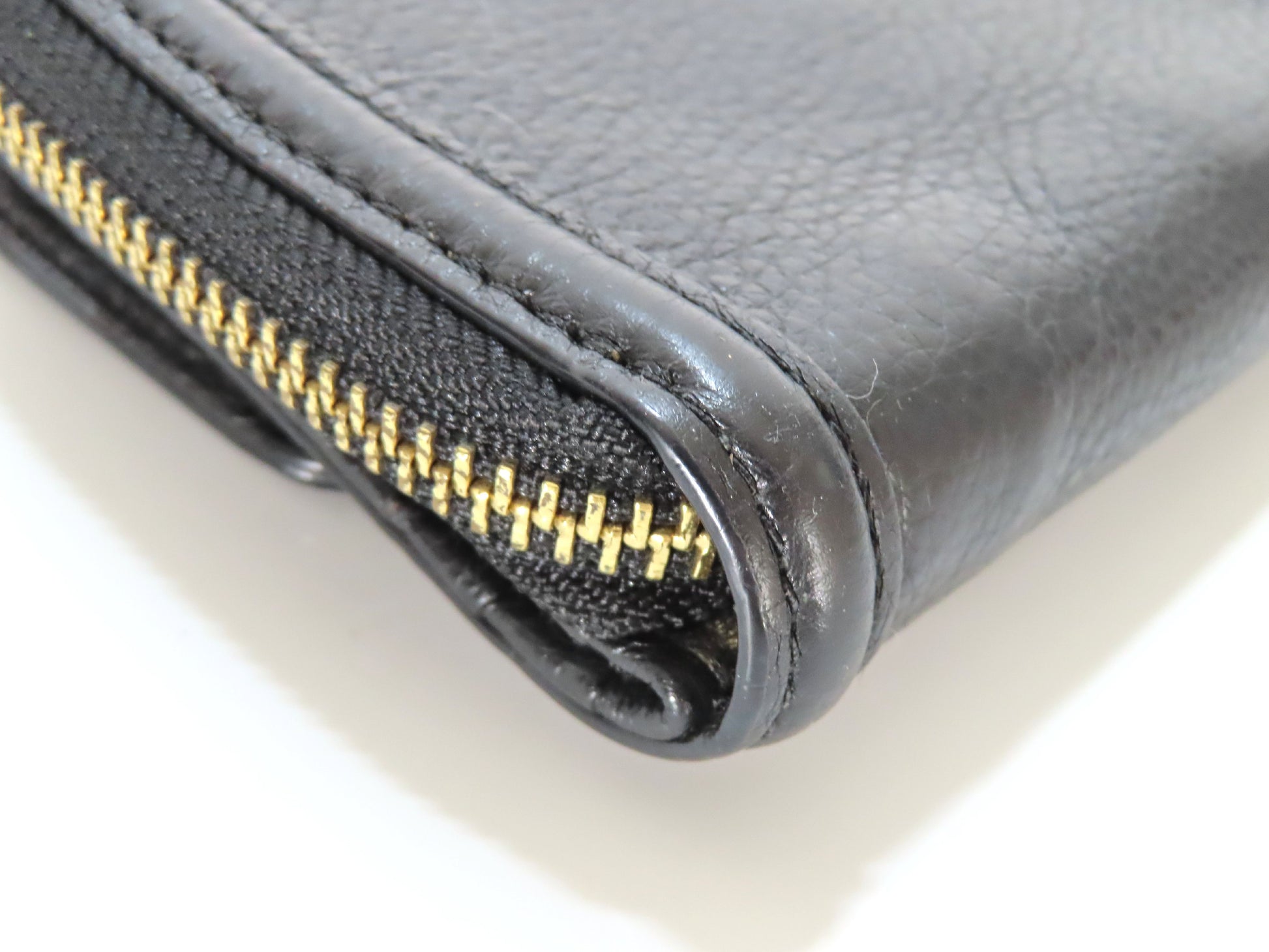 Tory Burch Logo Leather Tri-fold Wallet Black