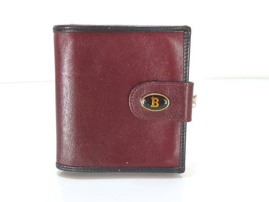BALLY Leather Bifold Wallet, Bordeaux
