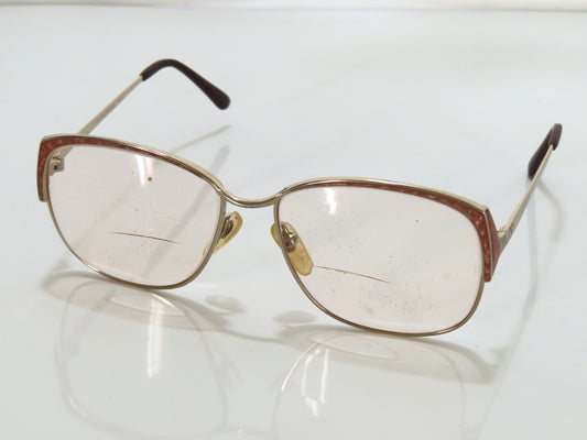  Valentino Garavani Metal Glasses 5200 Gold x Bordeaux Sunglasses