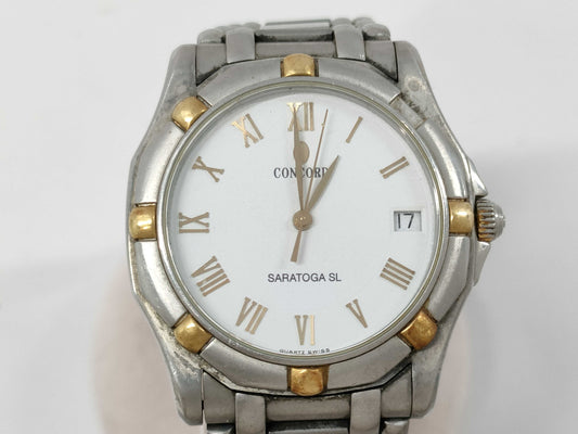 Concord Saratoga SL 15-C2-230 1088346 QZ Men's Watch, Not Working, No Operational Guarantee