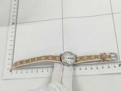 CELINE QZ Women's Watch with White Shell Dial, Not Working, No Operational Guarantee