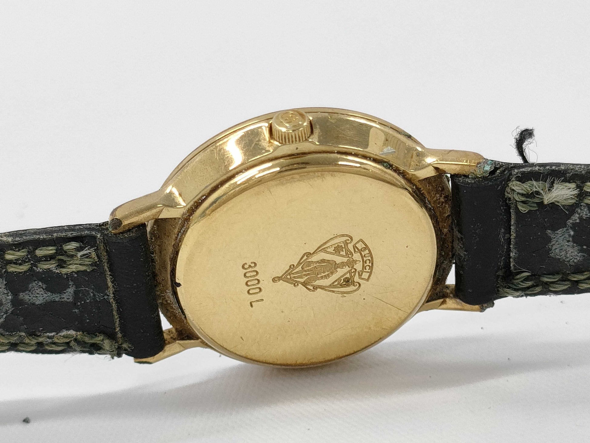 GUCCI 3000L 0156683 Quartz Black Dial Women's Watch 