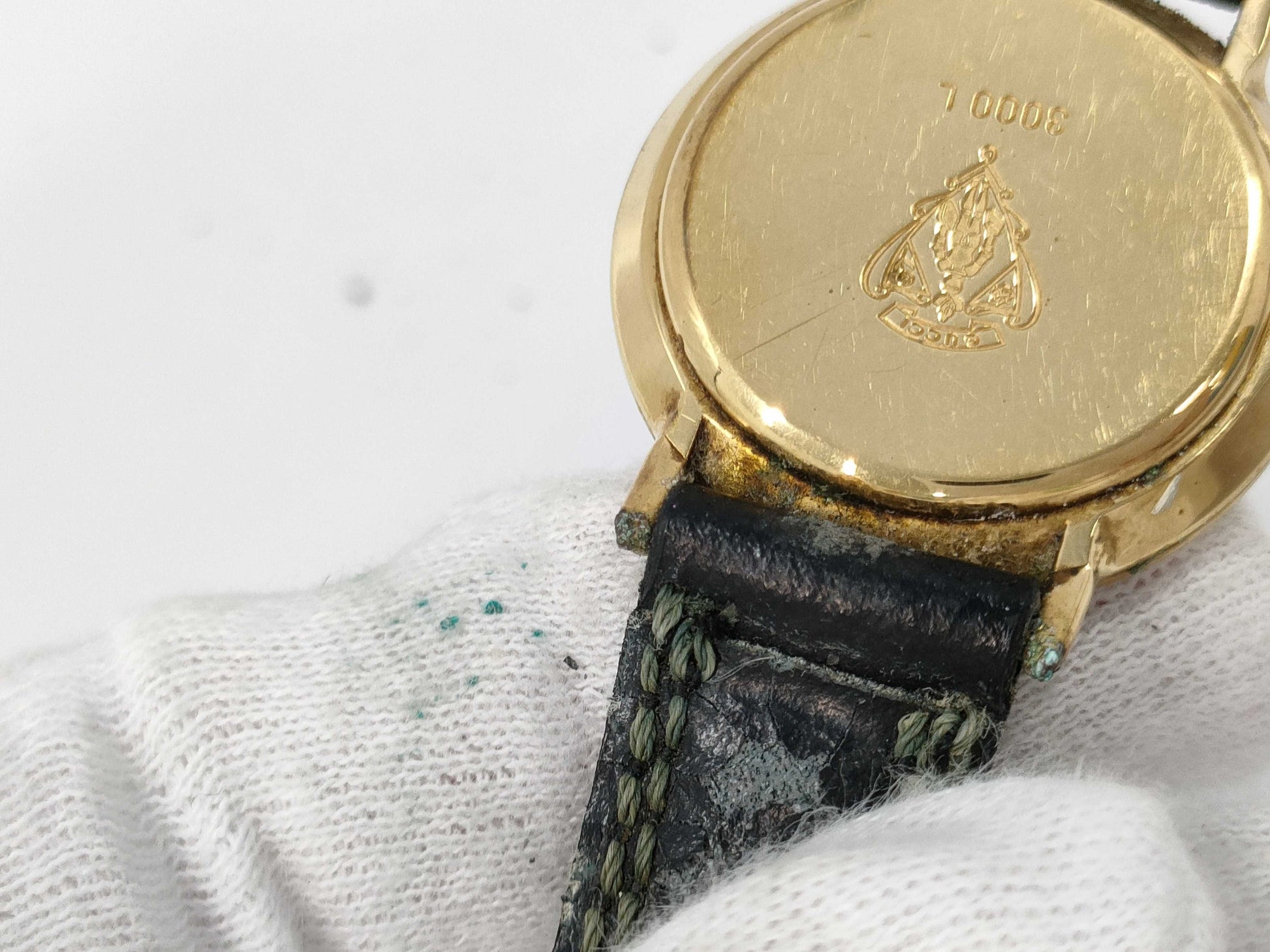 GUCCI 3000L 0156683 Quartz Black Dial Women's Watch 
