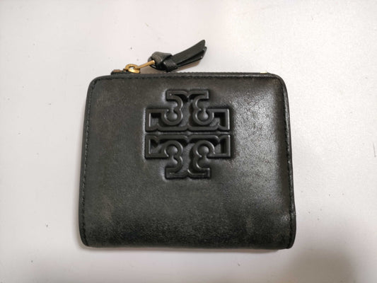 Tory Burch Logo Leather Bifold Wallet Black