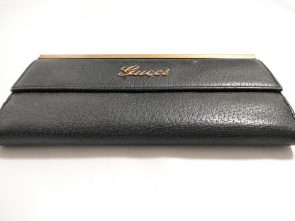 GUCCI Leather Long Wallet 170370403075 Black Wallet