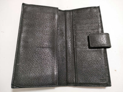 GUCCI Leather Long Wallet 170370403075 Black Wallet