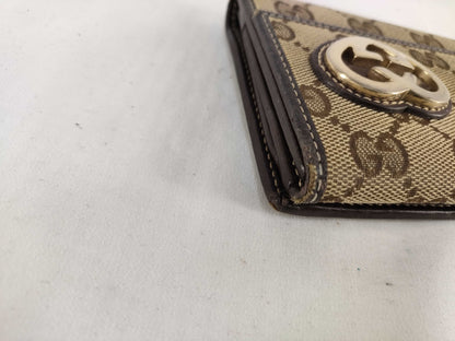 GUCCI Lovely Heart Double-Hook GG Canvas Long Wallet 245723/3661 Wallet