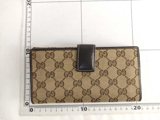 GUCCI Lovely Heart Double-Hook GG Canvas Long Wallet 245723/3661 Wallet