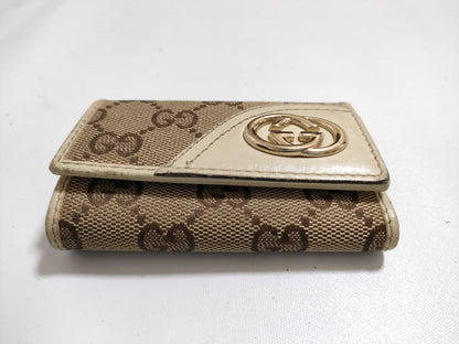 GUCCI GG Canvas 6-Key Case 181599/0416 Brown Key Case/Key Holder