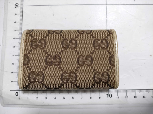 GUCCI GG Canvas 6-Key Case 181599/0416 Brown Key Case/Key Holder
